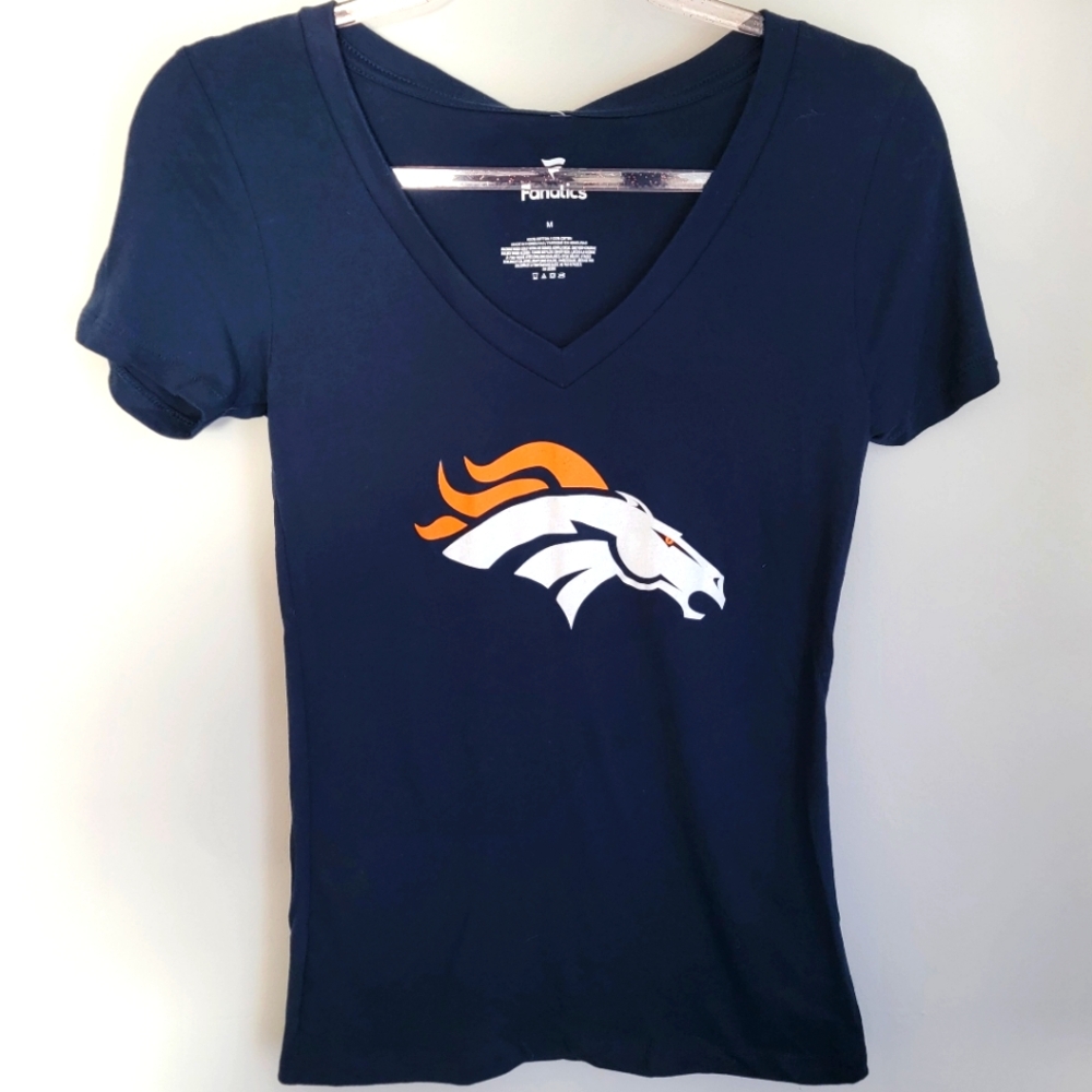 NFL Broncos Vneck Women's Tshirt NWT Size Medium